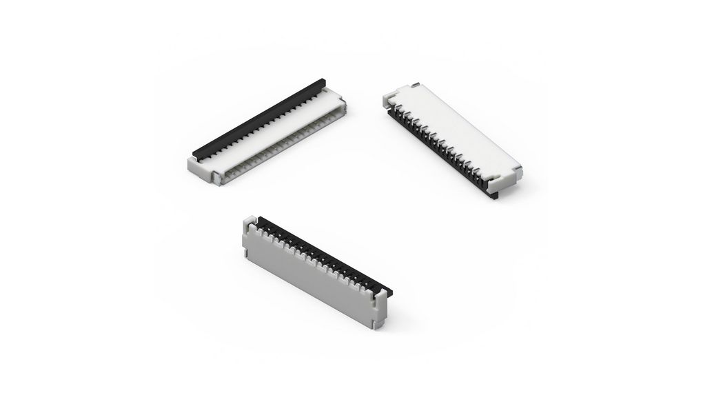 FFC / FPC-liitin, Navat - 4, 50V, 500mA, Suora kulma